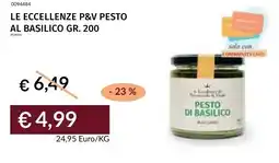 Prezzemolo e Vitale Le eccellenze p&v pesto al basilico offerta