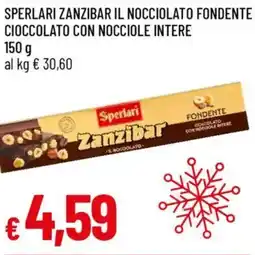 Galassia Sperlari zanzibar il nocciolato fondente cioccolato con nocciole intere offerta