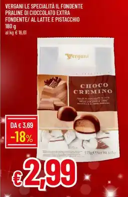 Galassia Vergani le specialità il fondente praline di cioccolato extra fondente offerta