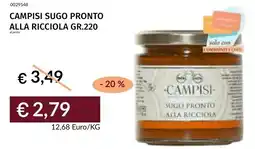 Prezzemolo e Vitale Campisi sugo pronto alla ricciola offerta