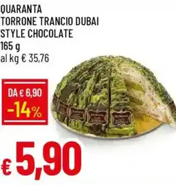 Galassia Quaranta torrone trancio dubai style chocolate offerta