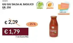 Prezzemolo e Vitale Giu giu salsa al basilico offerta