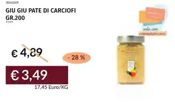 Prezzemolo e Vitale Giu giu pate di carciofi offerta