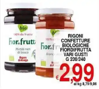 Iper Triscount Rigoni confetture biologiche fiordifrutta offerta
