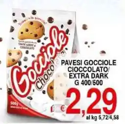 Iper Triscount Pavesi gocciole cioccolato extra dark offerta