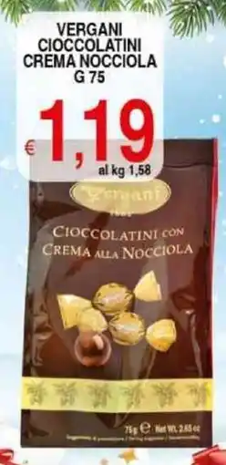 Iper Triscount Vergani cioccolatini crema nocciola offerta