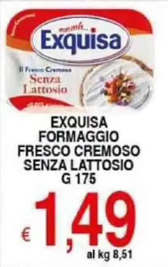 Iper Triscount Exquisa formaggio fresco cremoso senza lattosio offerta