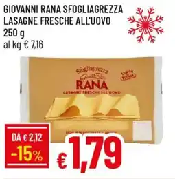 Galassia Giovanni rana sfogliagrezza lasagne fresche all'uovo offerta