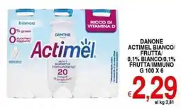 Iper Triscount Danone actimel bianco/ frutta/ 0,1% bianco/0,1% frutta/immuno offerta