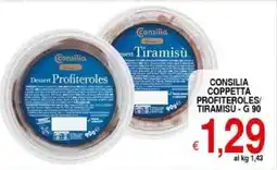 Iper Triscount Consilia coppetta profiteroles/ tiramisu offerta