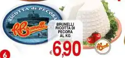Iper Triscount Brunelli ricotta di pecora offerta