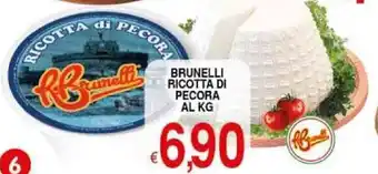Iper Triscount Brunelli ricotta di pecora offerta