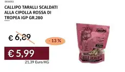 Prezzemolo e Vitale Callipo taralli scaldati alla cipolla rossa di tropea igp offerta