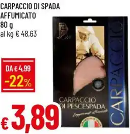 Galassia Carpaccio di spada affumicato offerta
