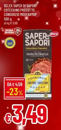 Galassia Selex saper di sapori cotechino precotto consorzio modena IGP offerta