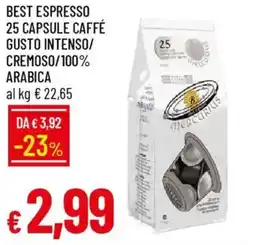 Galassia Best espresso 25 capsule caffé gusto intenso/ cremoso/100% arabica offerta