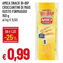 Galassia Amica snack bi-bip croccantini di mais gusto formaggio offerta