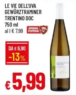 Galassia Le vie dell'uva gewürztraminer trentino DOC offerta