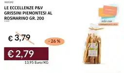 Prezzemolo e Vitale Le eccellenze p&v grissini piemontesi al rosmarino offerta