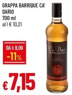Galassia Grappa barrique CA' DARIO offerta