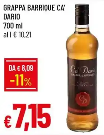 Galassia Grappa barrique CA' DARIO offerta