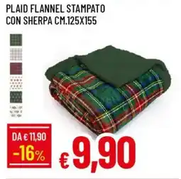 Galassia Plaid flannel stampato con sherpa offerta
