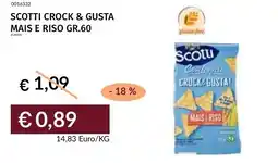 Prezzemolo e Vitale Scotti crock & gusta mais e riso offerta