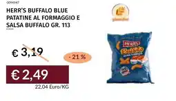 Prezzemolo e Vitale Herr's buffalo blue patatine al formaggio e salsa buffalo offerta