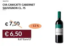 Prezzemolo e Vitale Cva canicatti cabernet sauvignon offerta