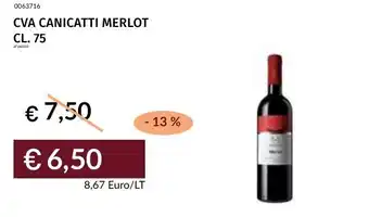 Prezzemolo e Vitale Cva canicatti merlot offerta