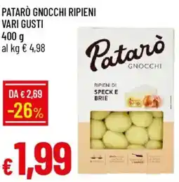 Galassia Patarò gnocchi ripieni offerta
