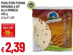 Galassia Piada d'oro piadina romagnola igp alla riminese offerta