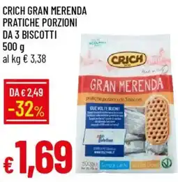 Galassia Crich gran merenda pratiche porzioni da 3 biscotti offerta