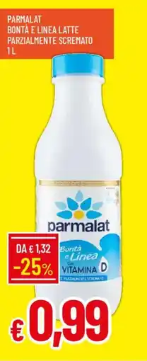 Galassia Parmalat bontà e linea latte parzialmente scremato offerta