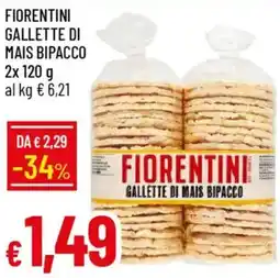 Galassia Fiorentini gallette di mais bipacco offerta