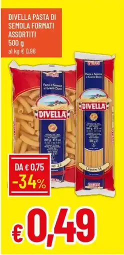 Galassia Divella pasta di semola offerta