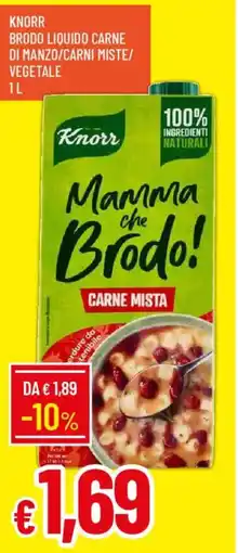Galassia Knorr brodo liquido carne di manzo/carni miste/ vegetale offerta