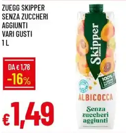 Galassia Zuegg skipper senza zuccheri aggiunti offerta