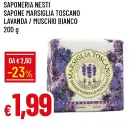 Galassia Saponeria nesti sapone marsiglia toscano lavanda / muschio bianco offerta