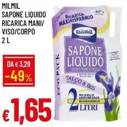 Galassia Milmil ricarica mani/ viso/corpo offerta