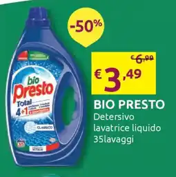 Ipersoap BIO PRESTO Detersivo lavatrice liquido offerta