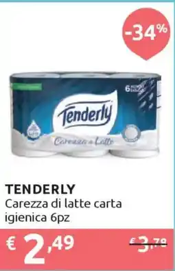 Ipersoap TENDERLY Carezza di latte carta igienica 6pz offerta