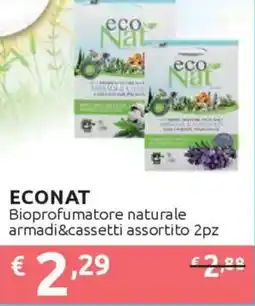 Ipersoap ECONAT Bioprofumatore naturale armadi&cassetti 2pz offerta