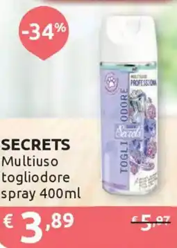 Ipersoap SECRETS Multiuso togliodore spray offerta
