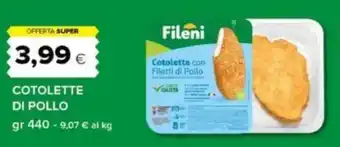Oasi Cotolette di pollo Fileni offerta