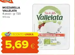 Oasi Mozzarella VALLELATA 4 pezzi offerta
