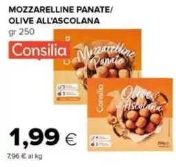 Oasi Consilia mozzarelline panate/ olive all'ascolana offerta