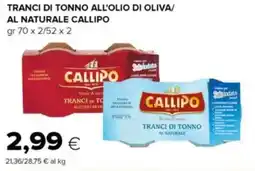 Oasi Tranci di tonno all'olio di oliva/ al naturale CALLIPO offerta