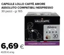 Oasi Capsule lollo caffè amore assoluto compatibili nespresso offerta