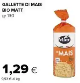 Oasi Gallette di mais BIO MATT offerta